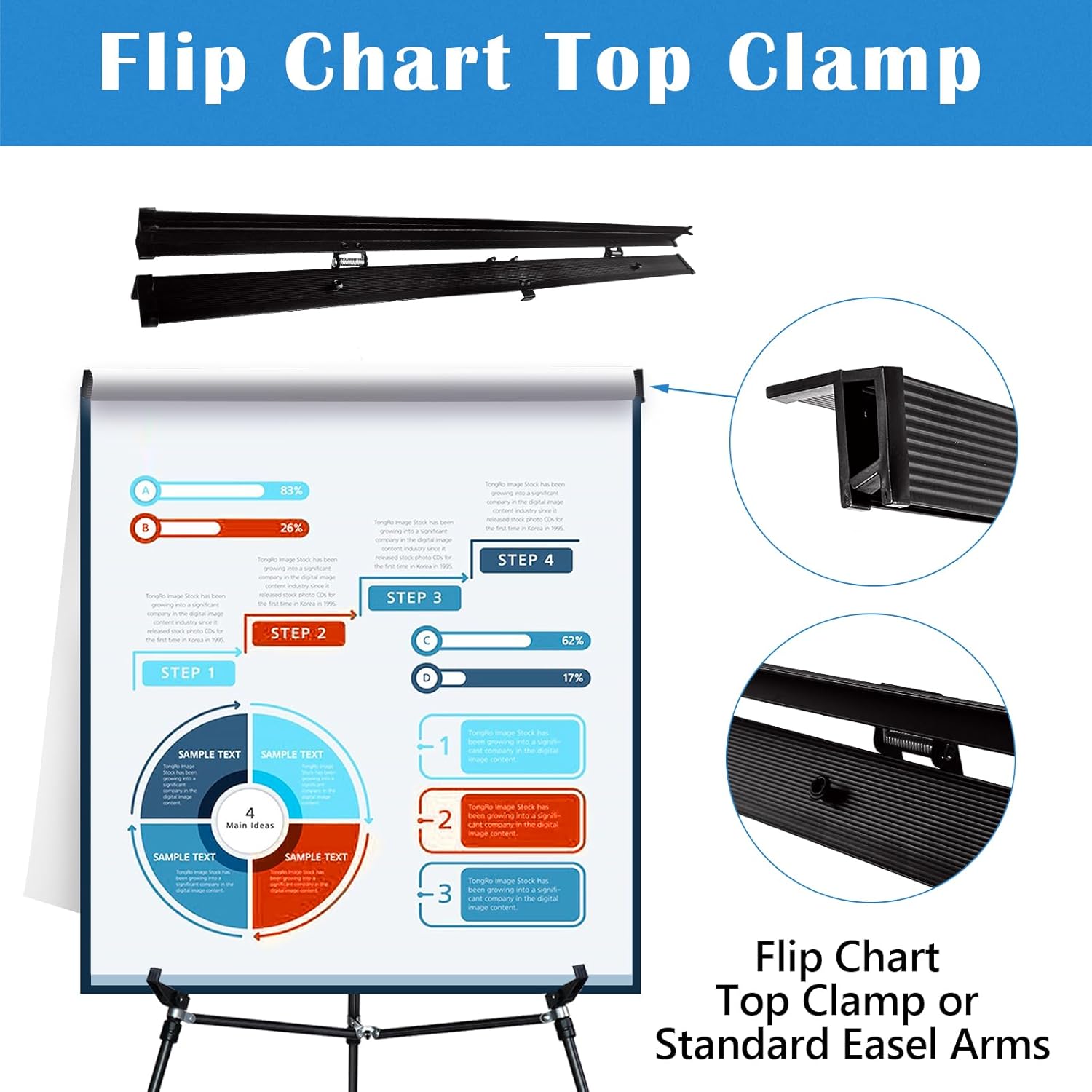 Falling in Art Extra Large 70 High Flip Chart Tripod Display Easel Black