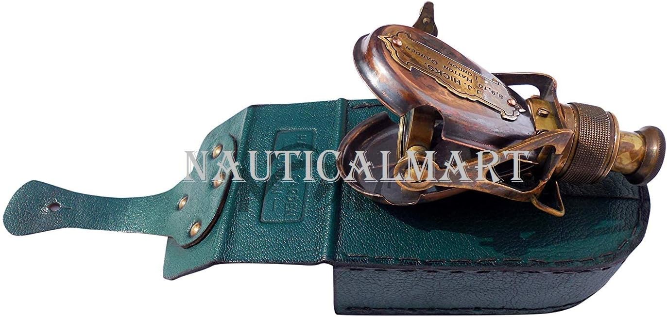 Antique Style Brass Pocket Monocular with Box