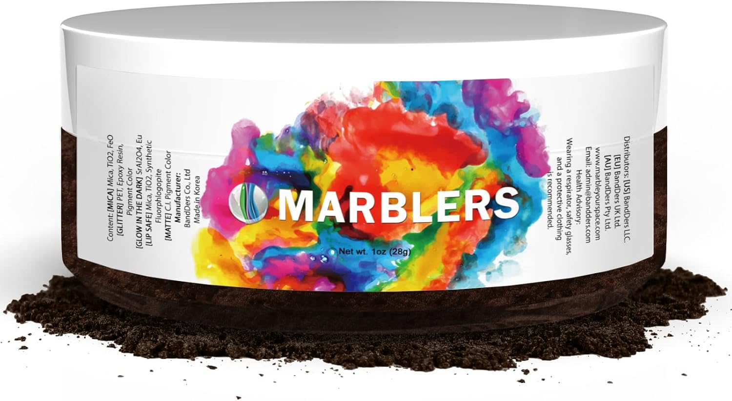 MARBLERS Coffee Brown Mica Powder 1oz Safe for Skin Crafts