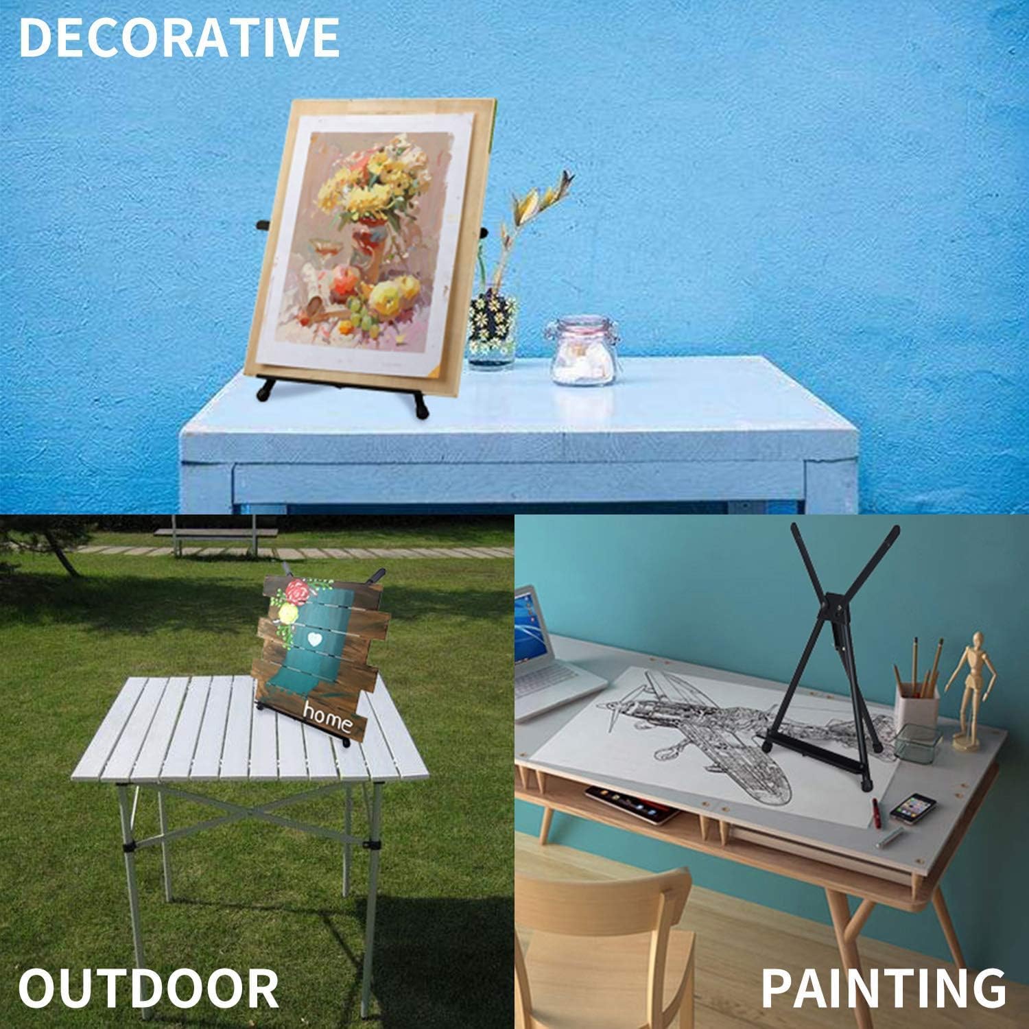 MEEDEN 4 Pack Aluminum Table Easels