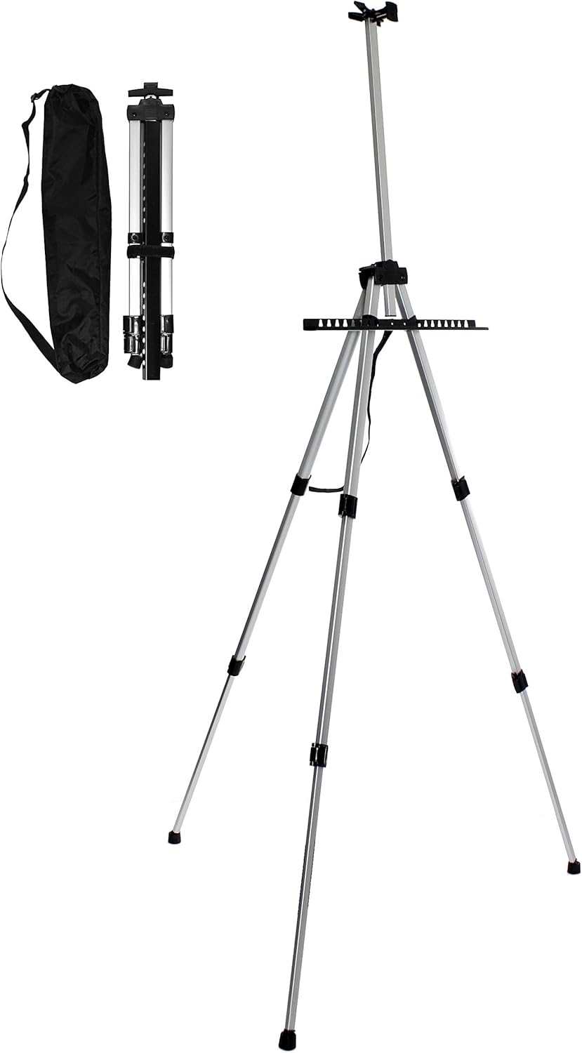 VViViD 66 Inch Adjustable Aluminum Easel With Carrying Case