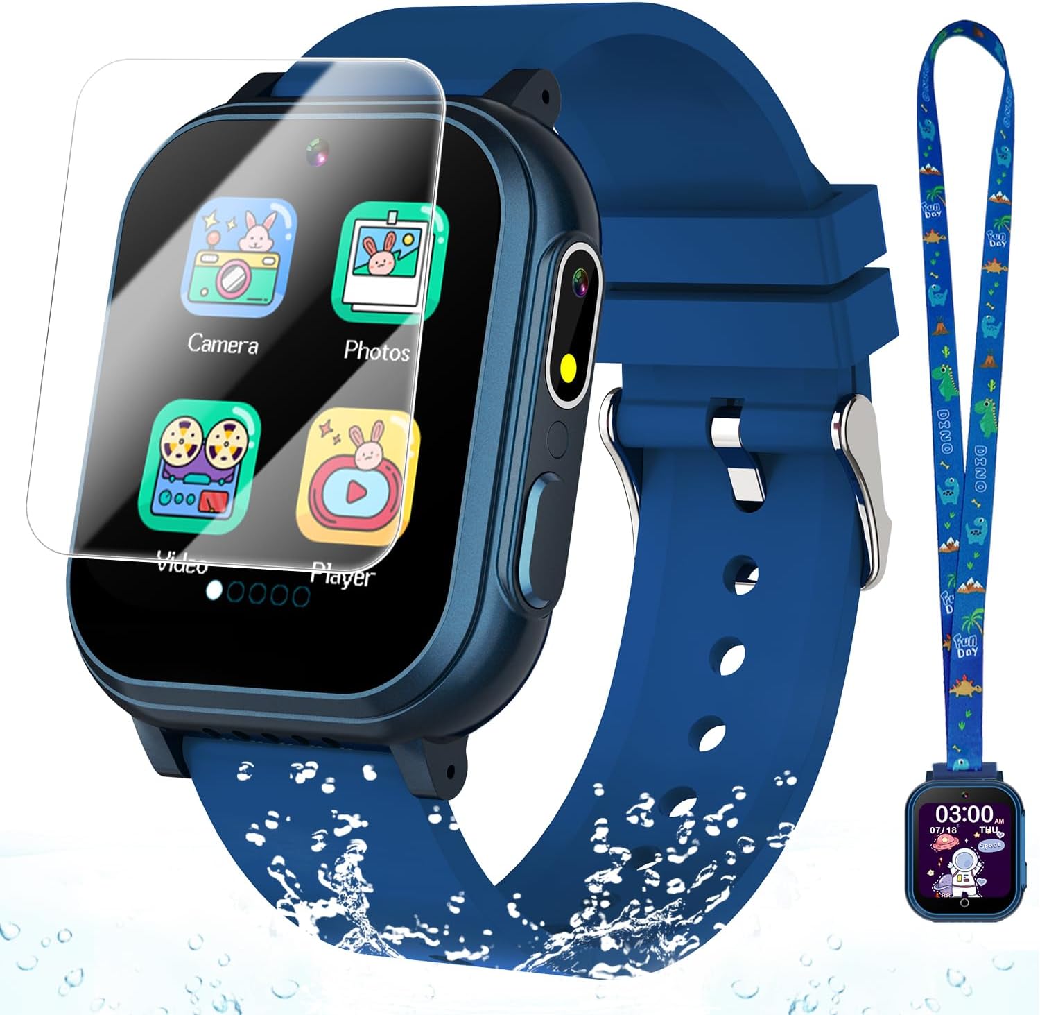 Waterproof Kids Smart Watch with 32 Games and Dual Camera