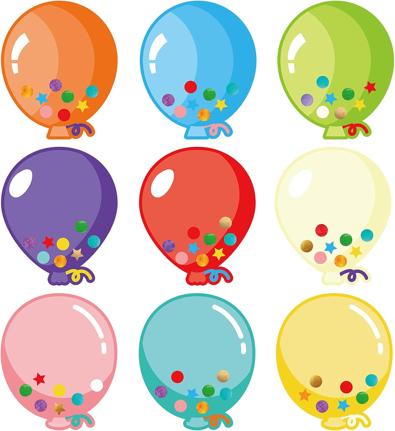 Zonon 45 Piece Balloon Cutouts for Classroom Decorations