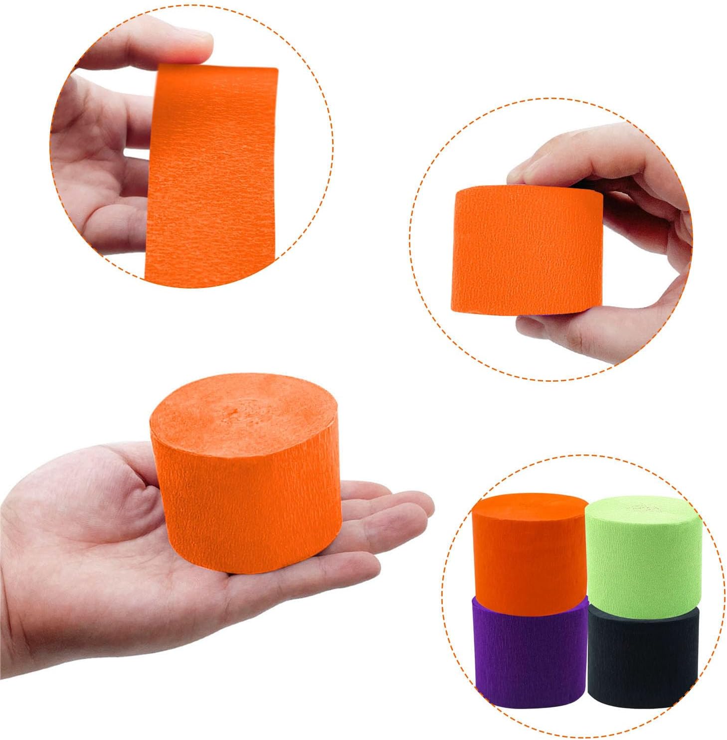 PheiLa Halloween Crepe Paper Streamers 4 Rolls