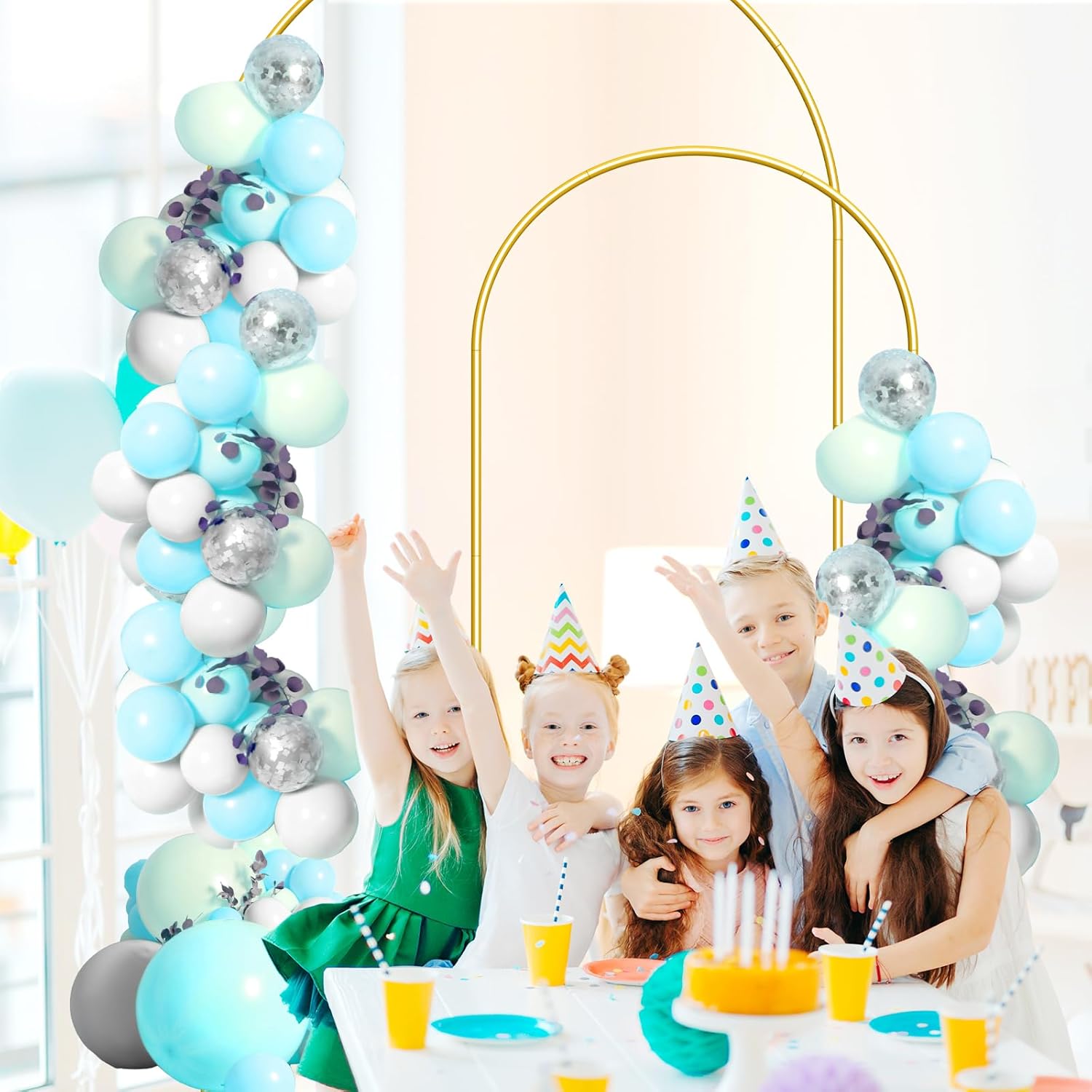 Gold Wedding Arch Backdrop Stand Set of 2