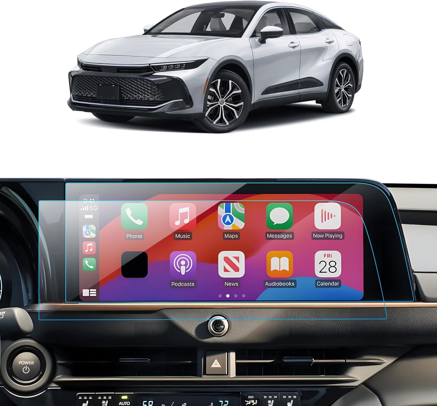 2PCS Car Screen Protector for Toyota Crown 2023-2026