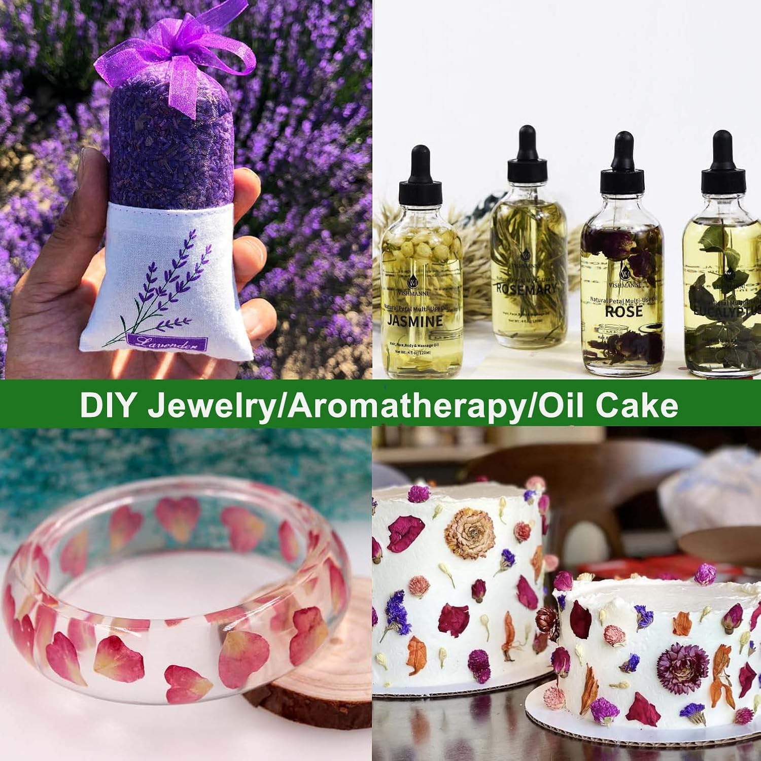 9 Bags Set Dried Flowers for Candle and Soap Making