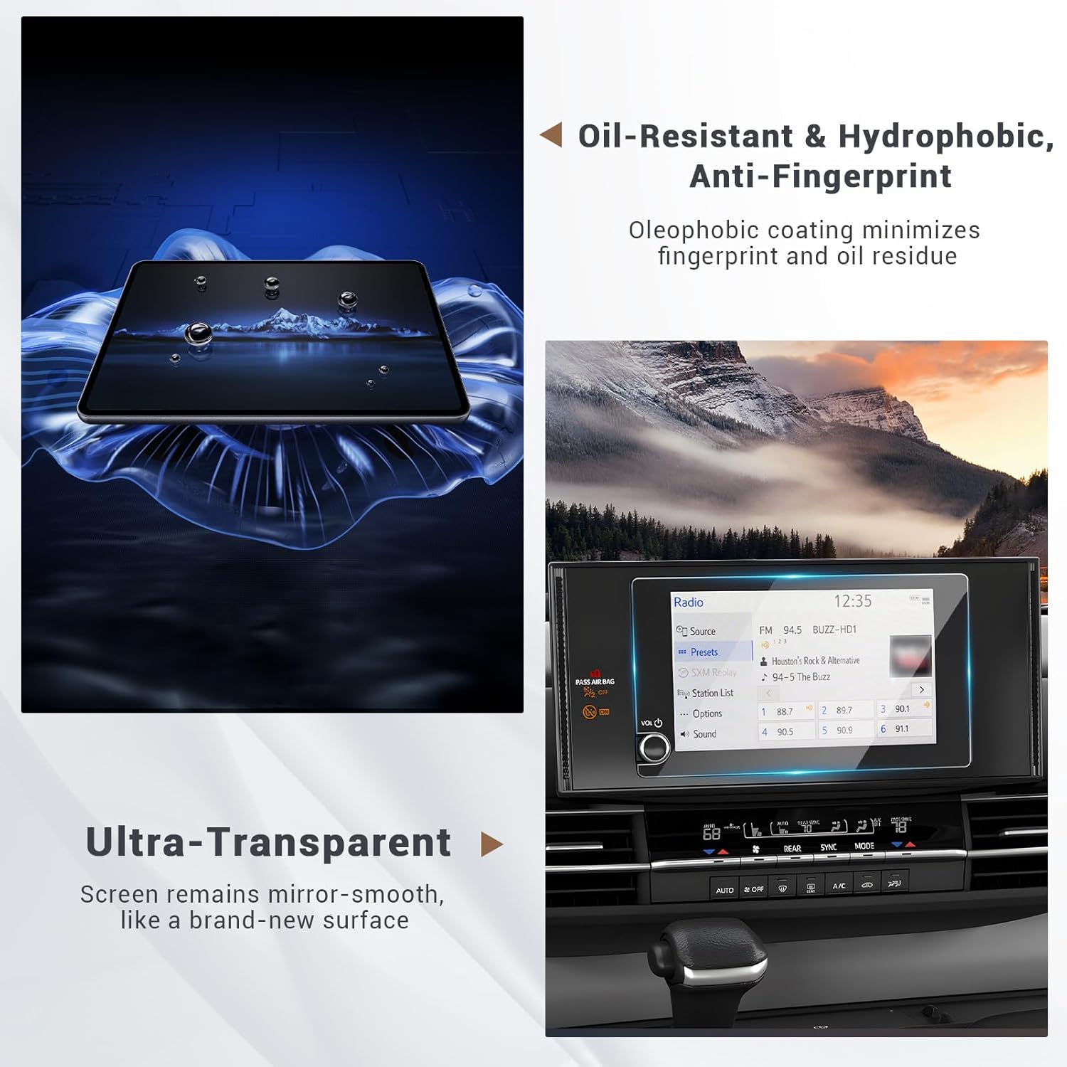 2025 Toyota Sienna LE 8 Screen Protector Tempered Glass
