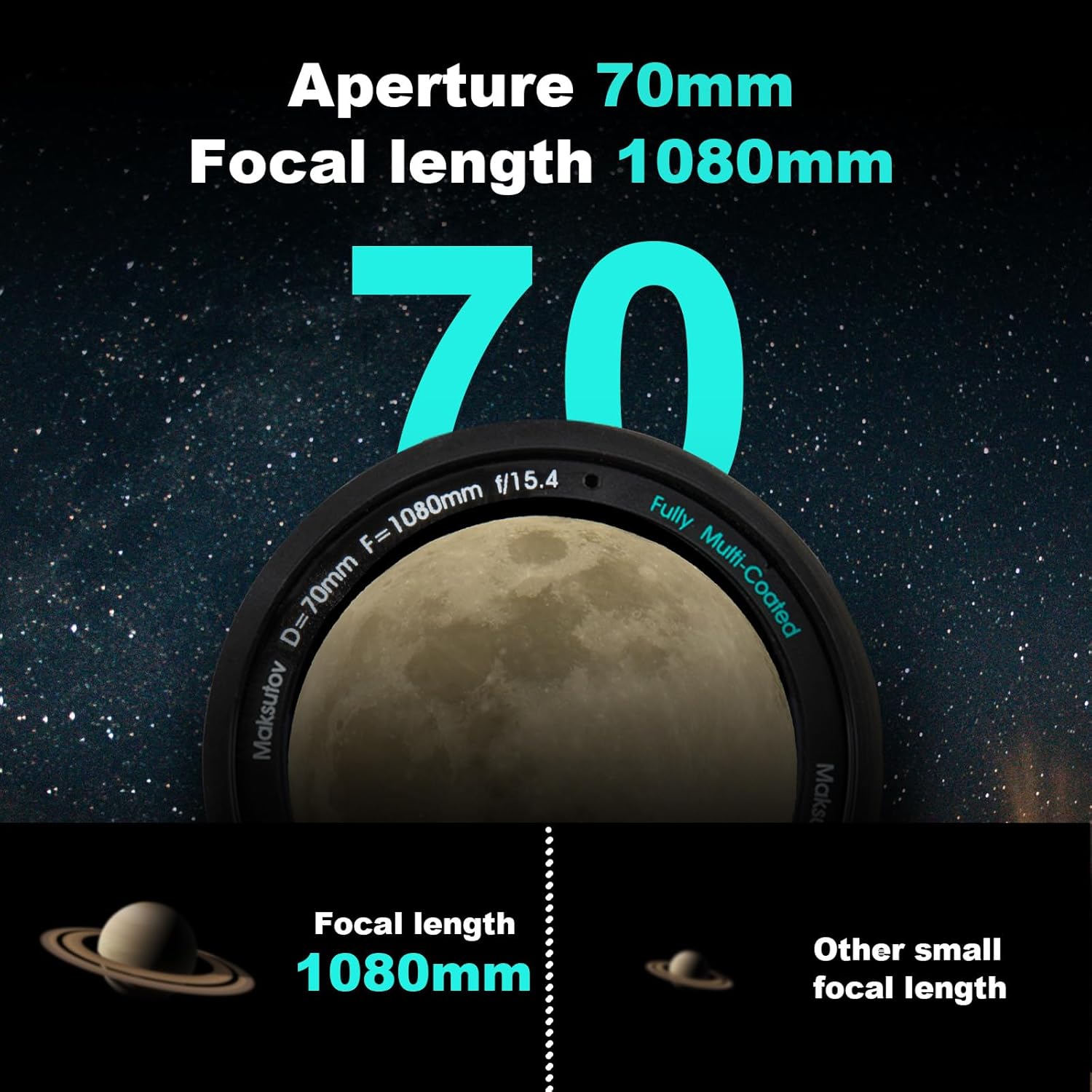 HOROX 70mm Maksutov-Cassegrain Telescope with Tripod and Phone Adapter