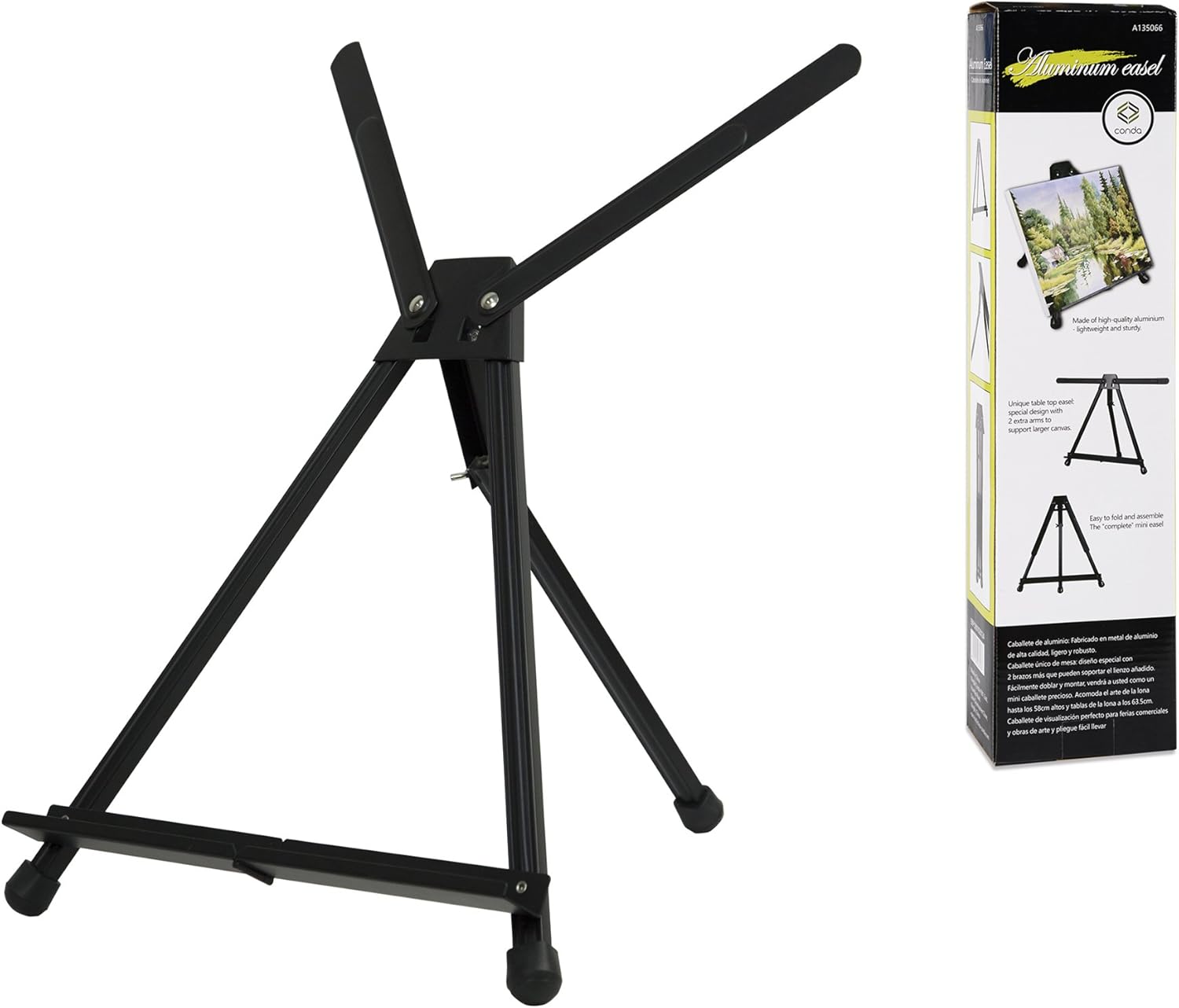 Conda Aluminum Tabletop Easel with Adjustable Height