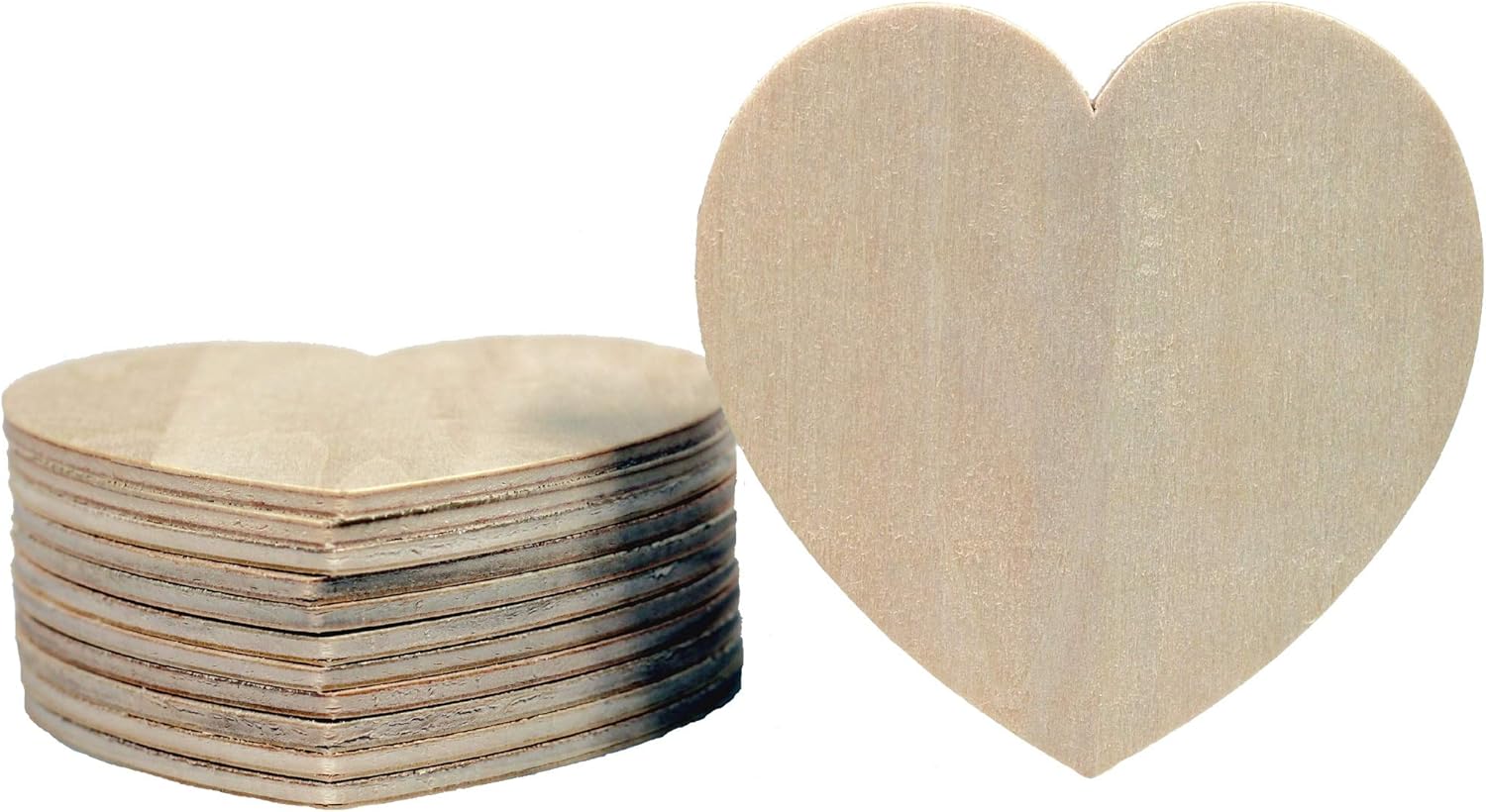 Creative Hobbies Unfinished Wood Heart Cutouts 35 Inch Wide 12 Pack