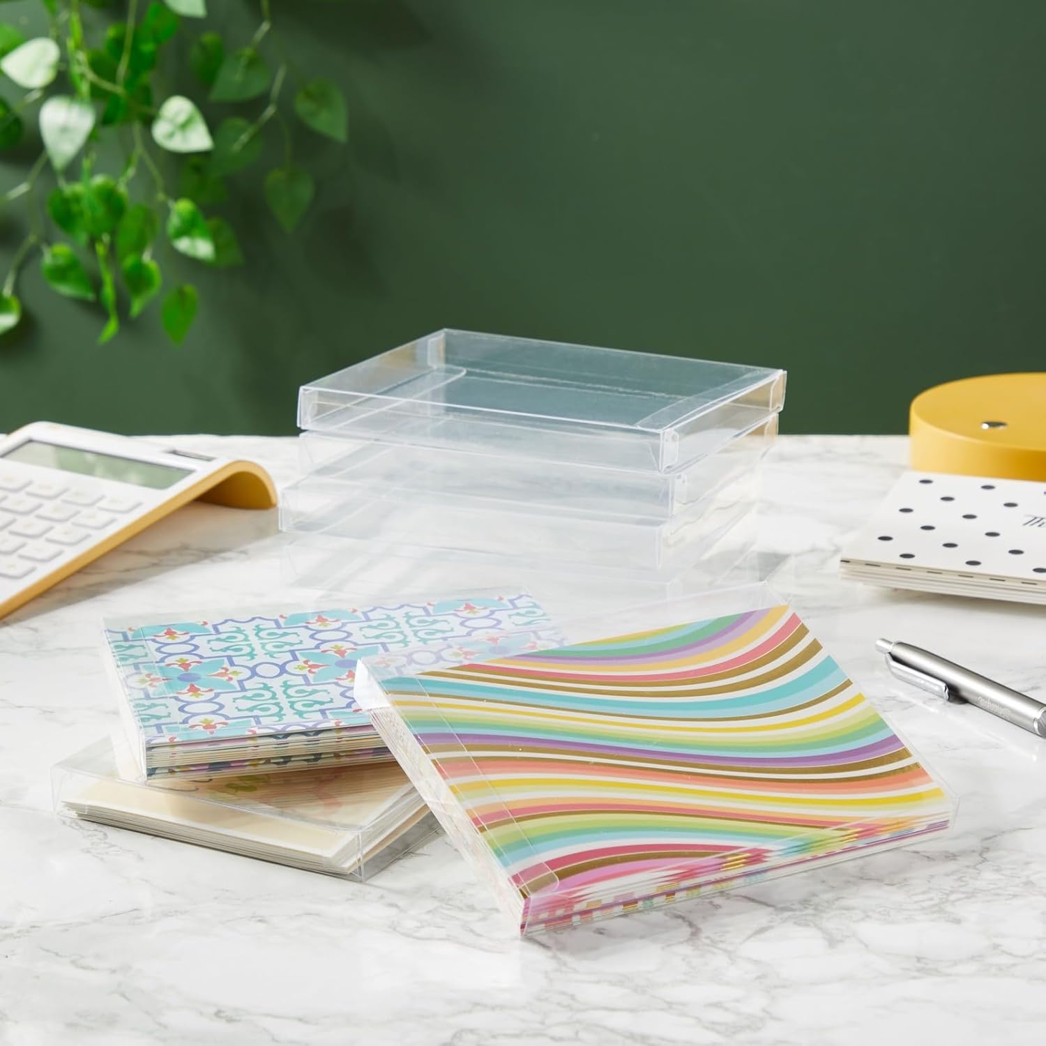 Juvale 50 Pack Clear Greeting Card Storage Boxes - 45x6 Inch