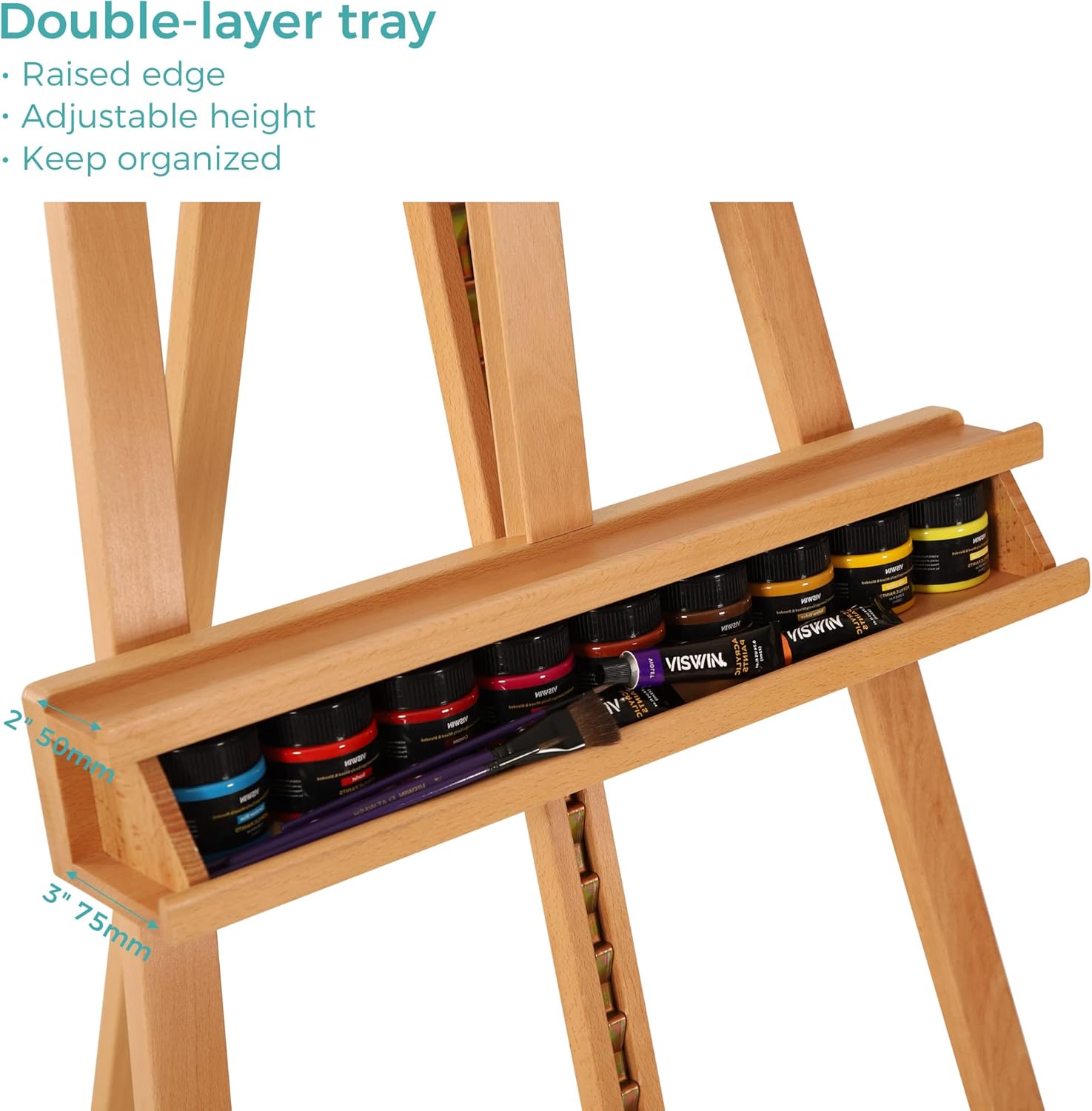 VISWIN Inclinable A-Frame Easel for Painting and Display