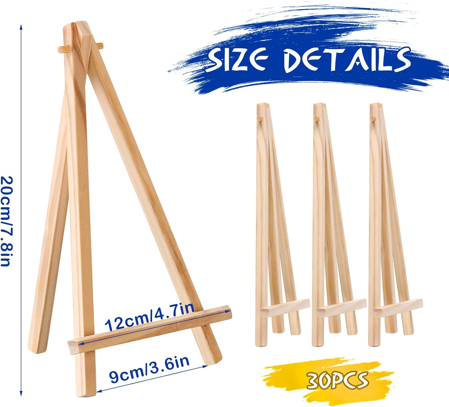 30 Pack Tall Wood Painting Easels Art Stand
