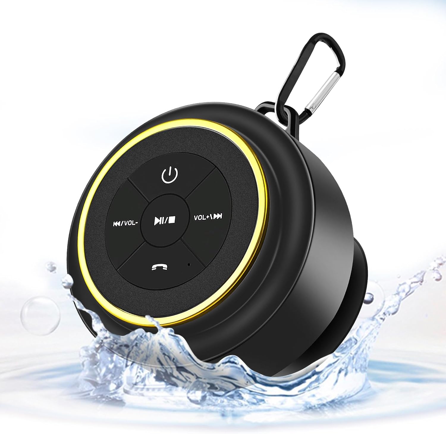 Bluetooth Shower Speaker with Carabiner IP67 Waterproof