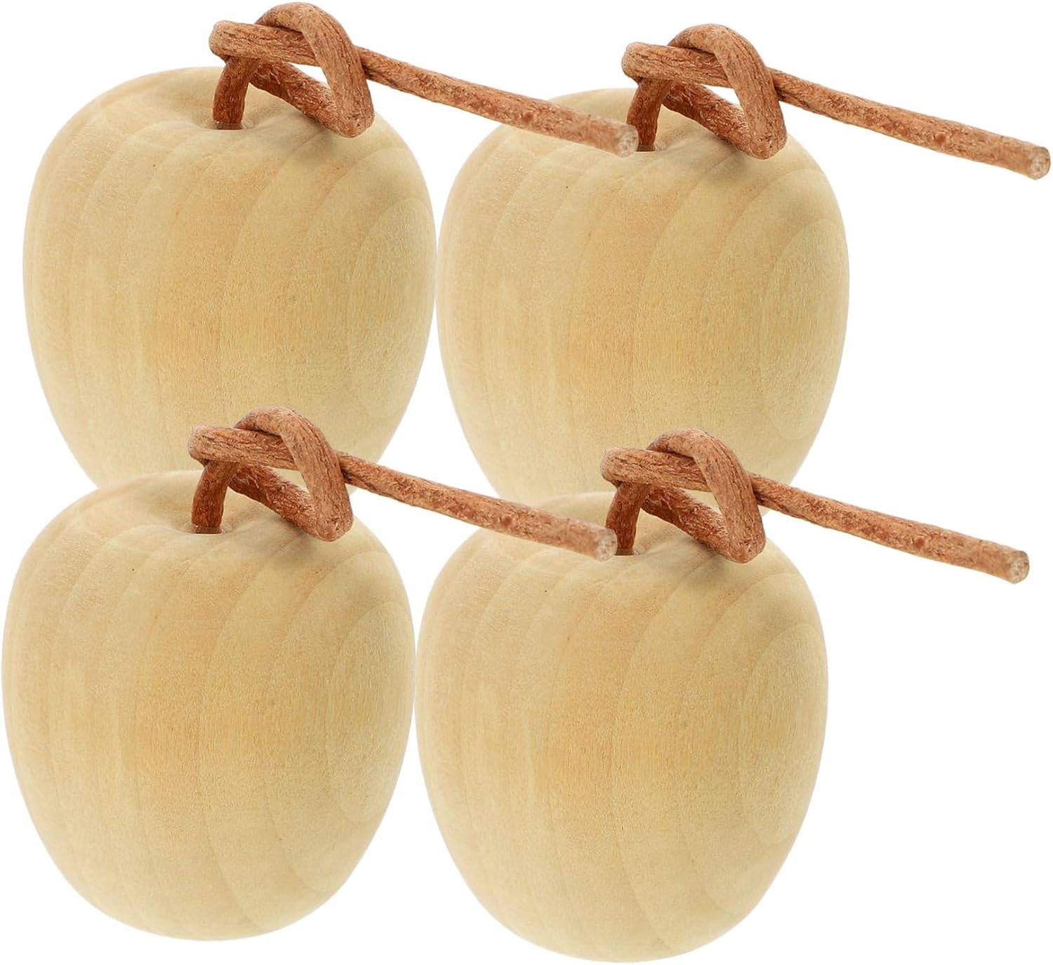ABOOFAN 4pcs Unpainted Wood Fruit Decor DIY Kit