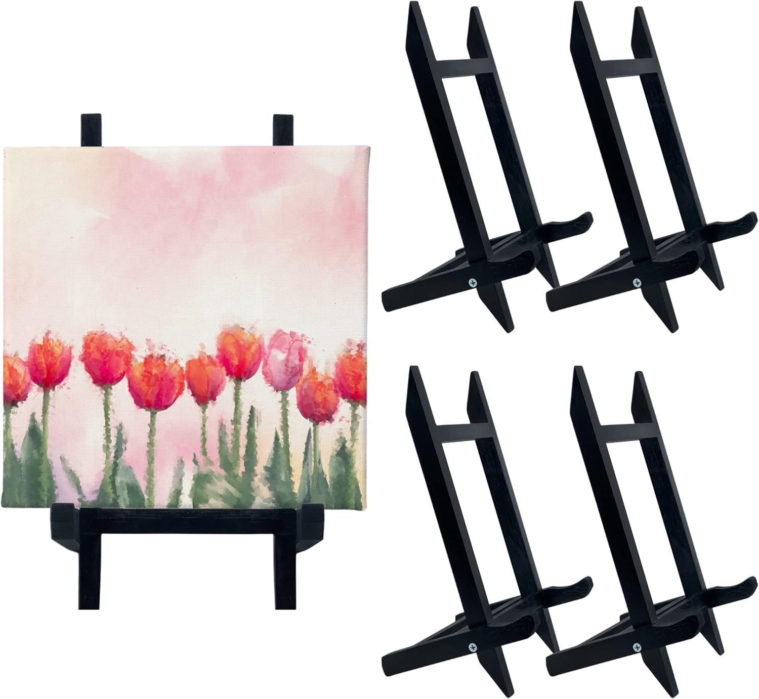 ILOT 9 Inch Tabletop Easel Stand - Black 4-Pack