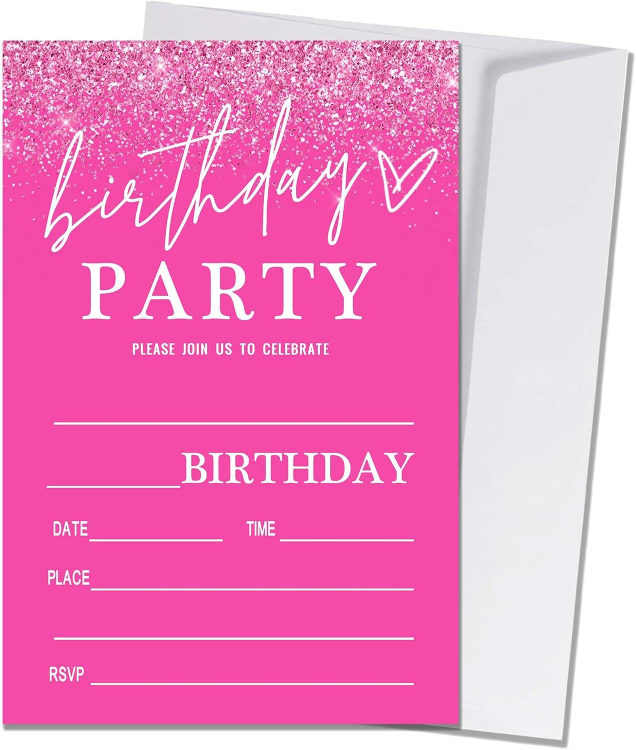 Pink Birthday Party Invitations for Girls
