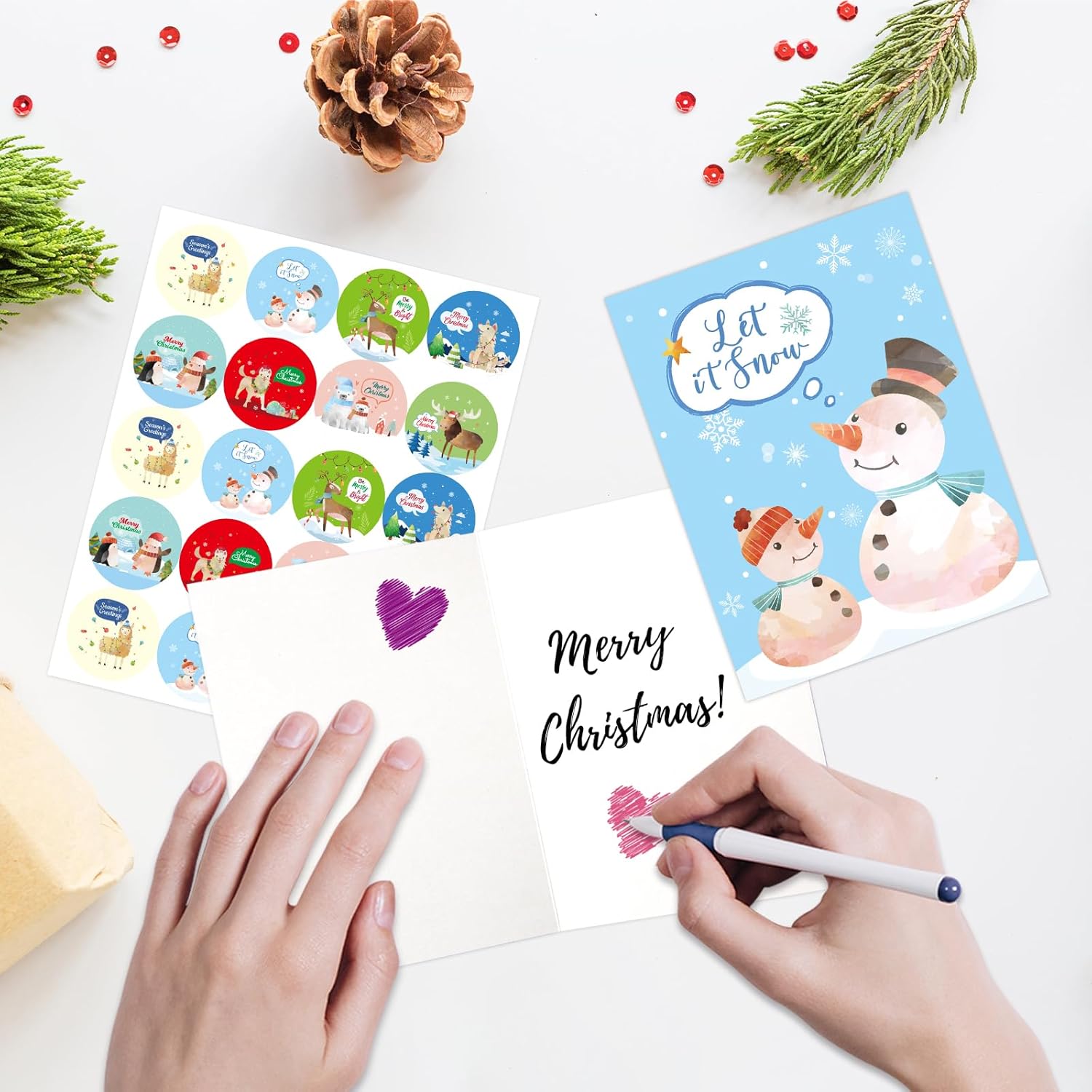 Fancy Land 24 Pack Christmas Greeting Cards with Envelopes
