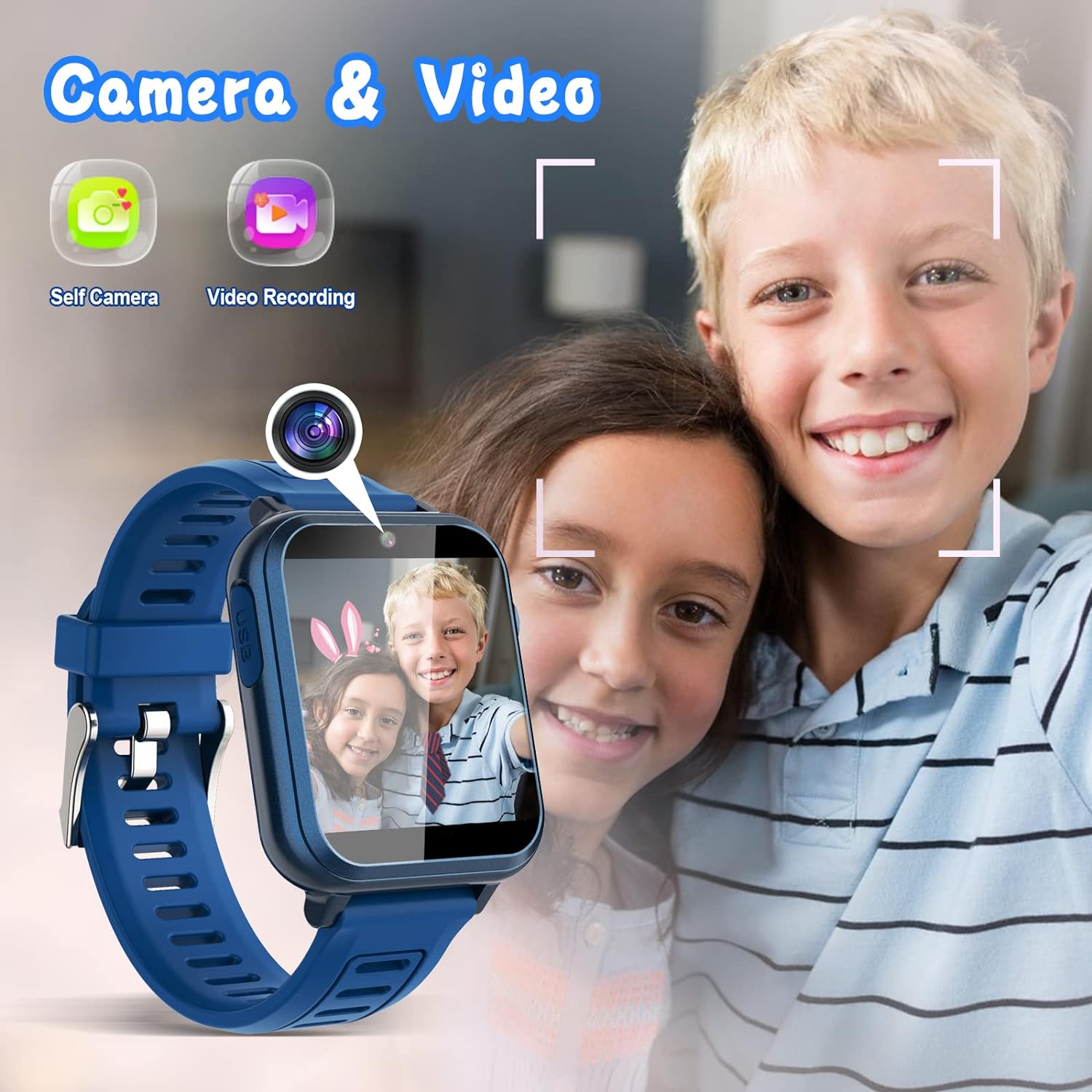 Sedzofan Kids Smart Watch with HD Touch Screen and 24 Puzzle Games