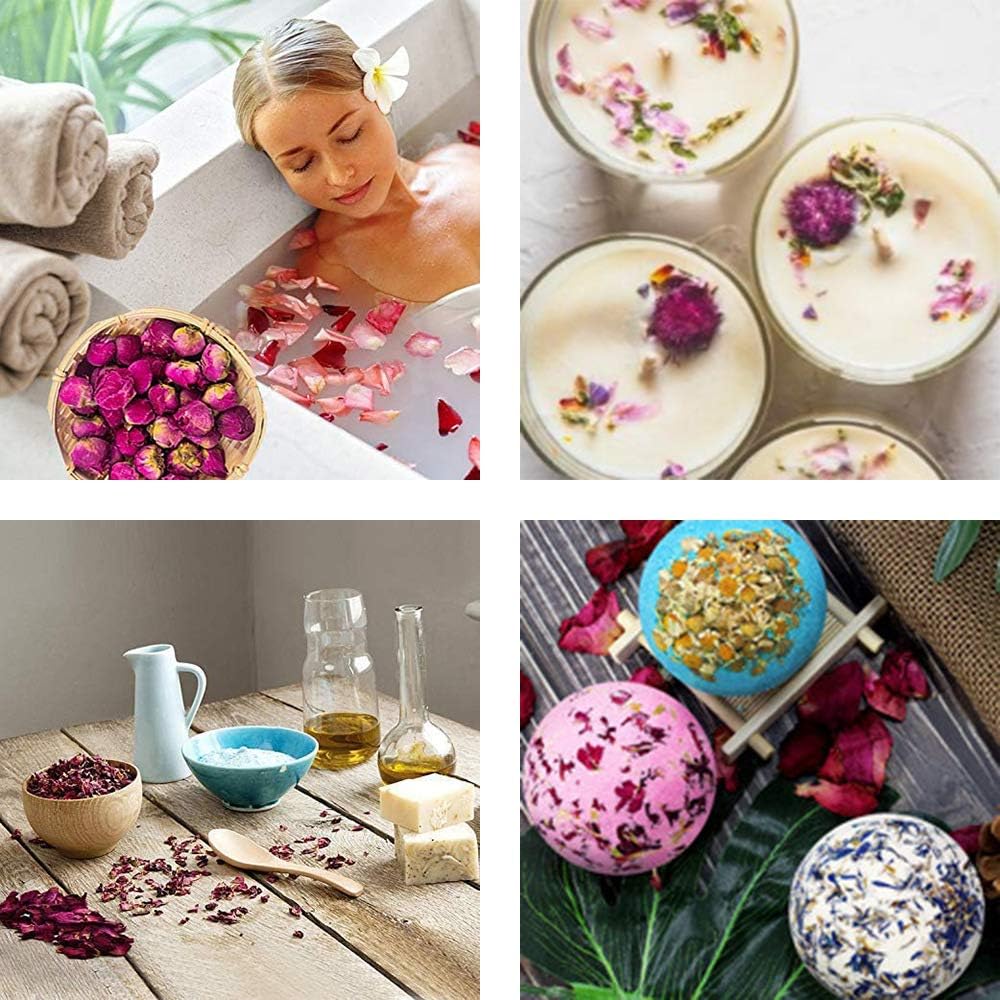 TooGet 12 Bag Dried Flowers and Herbs Set for Crafts and Soaps