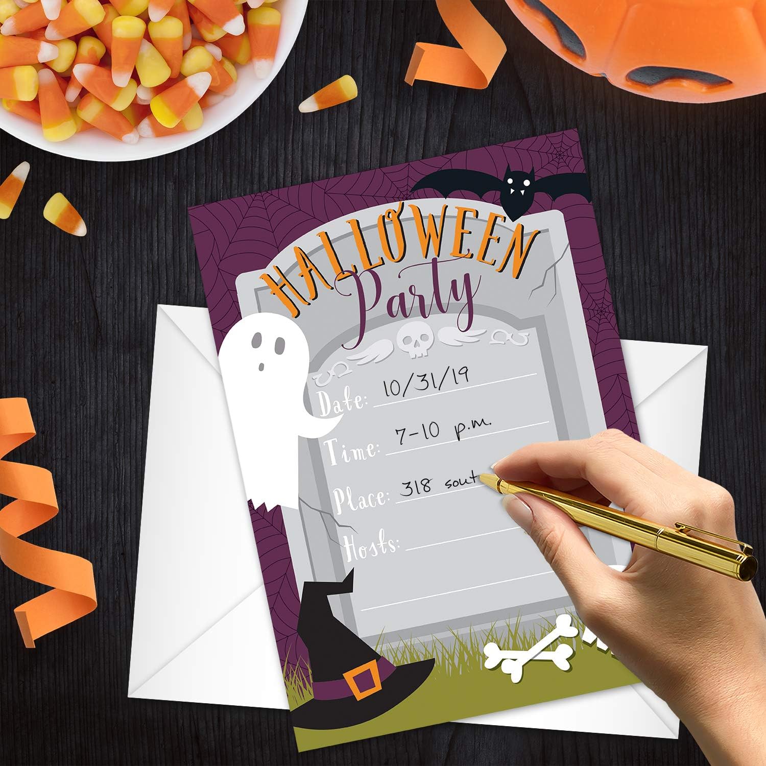 Canopy Street Halloween Party Invites 5x7