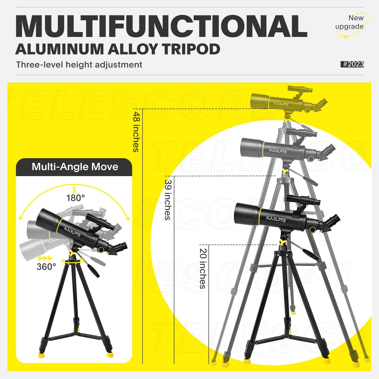 Koolpte 70mm Refracting Telescope with AZ Mount and Remote Control