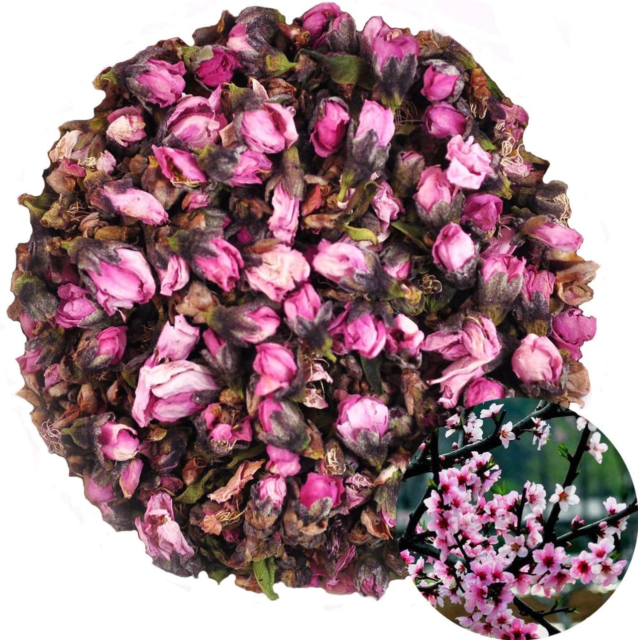 TooGet Natural Dried Peach Flowers for Soap and Candle Making