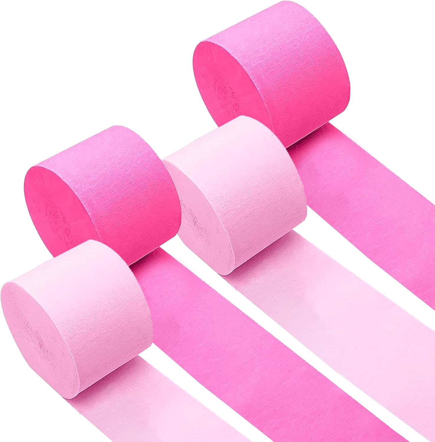 Captain Decor 4 Hot Pink Crepe Paper Streamers Rolls