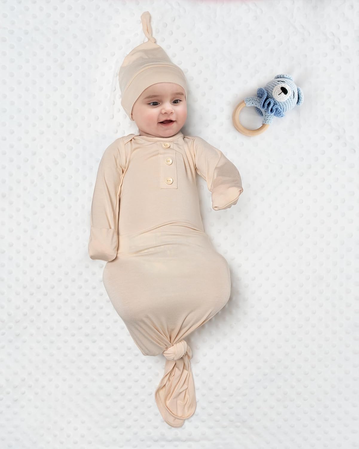 Noah Baby Knotted Gown for Newborn Sleepwear and Photography