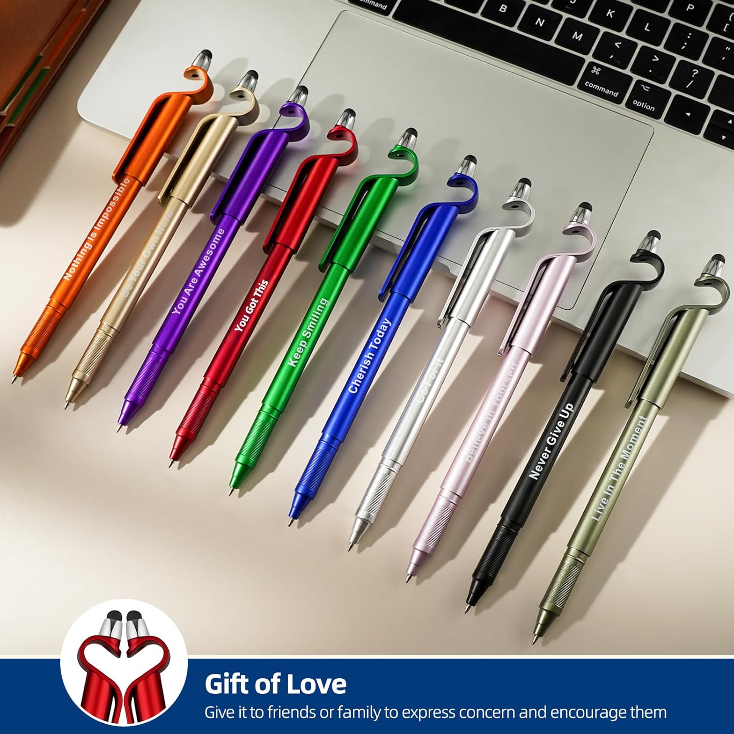20 Pcs Inspirational Ballpoint Pens with Quotes
