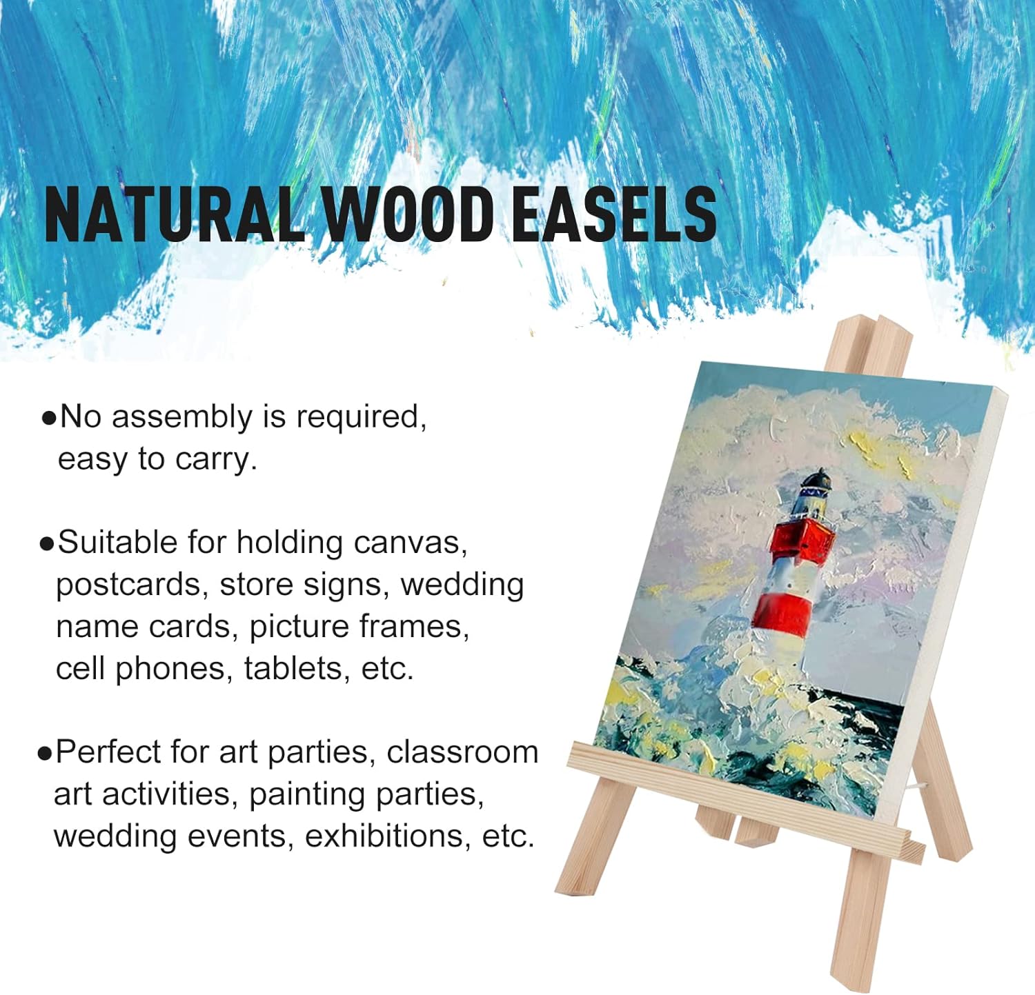 Kinlink 118 Inch Tall Wood Easels Set of 8