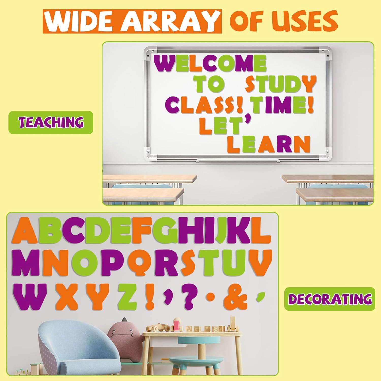 150 PCS 6 Colorful Bulletin Board Letters Set