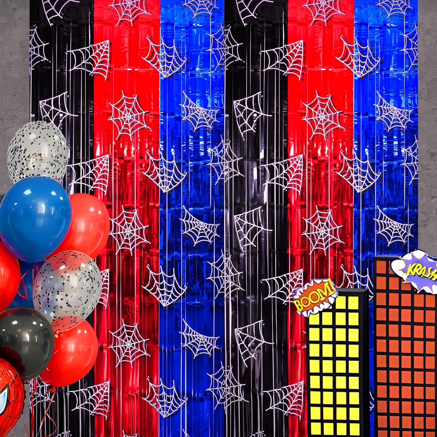 Spider Web Birthday Decorations 2 Pack Party Backdrops