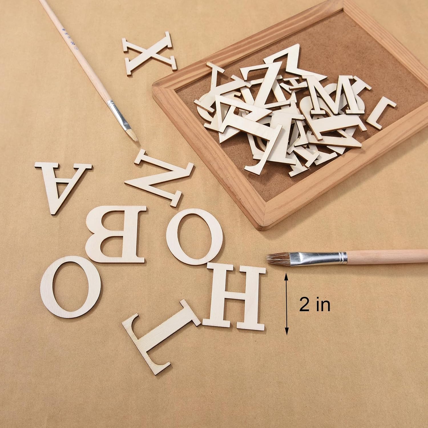 2 Inch 120 Pcs Wooden Greek Letters Set