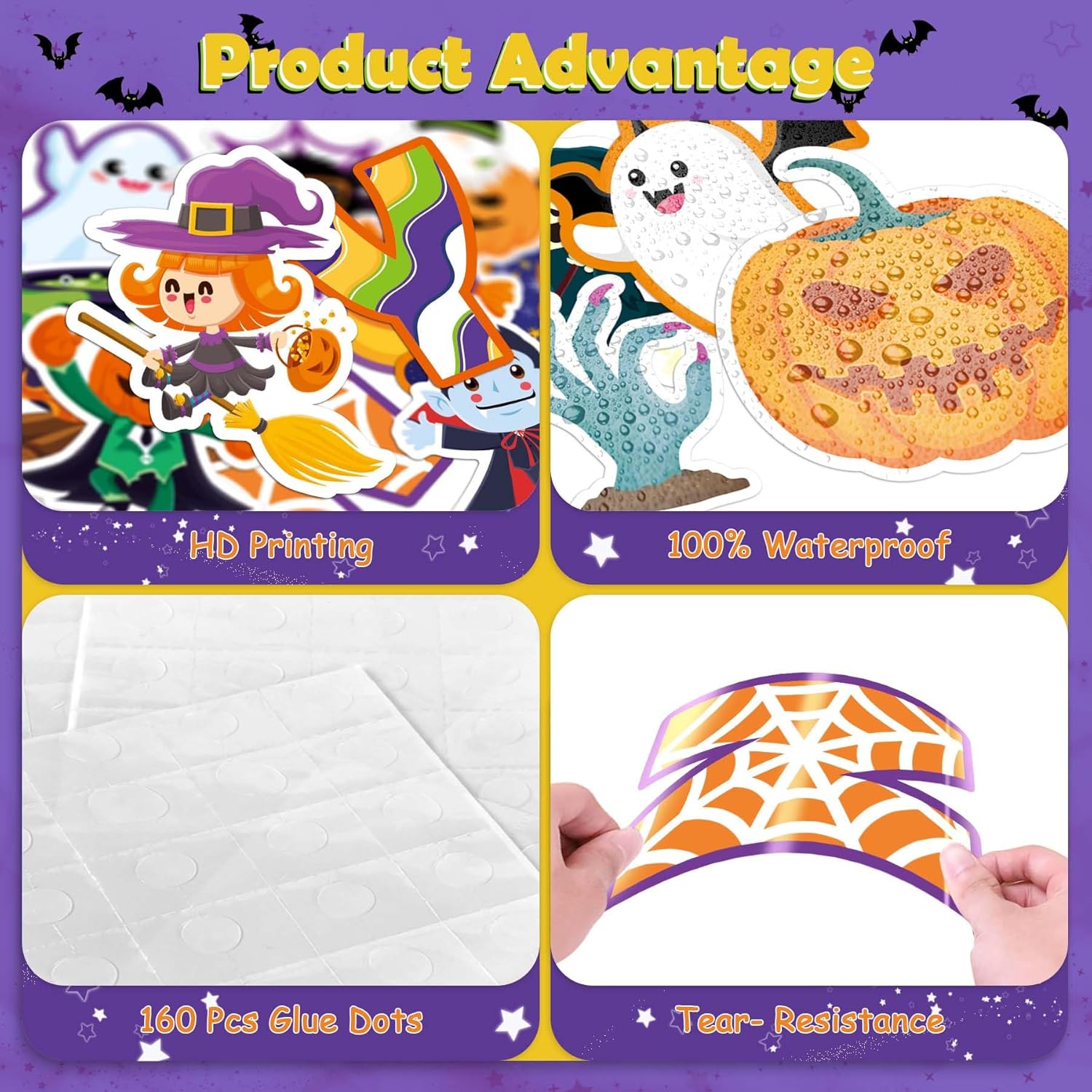81 Pcs Halloween Bulletin Board Decor Set with Border