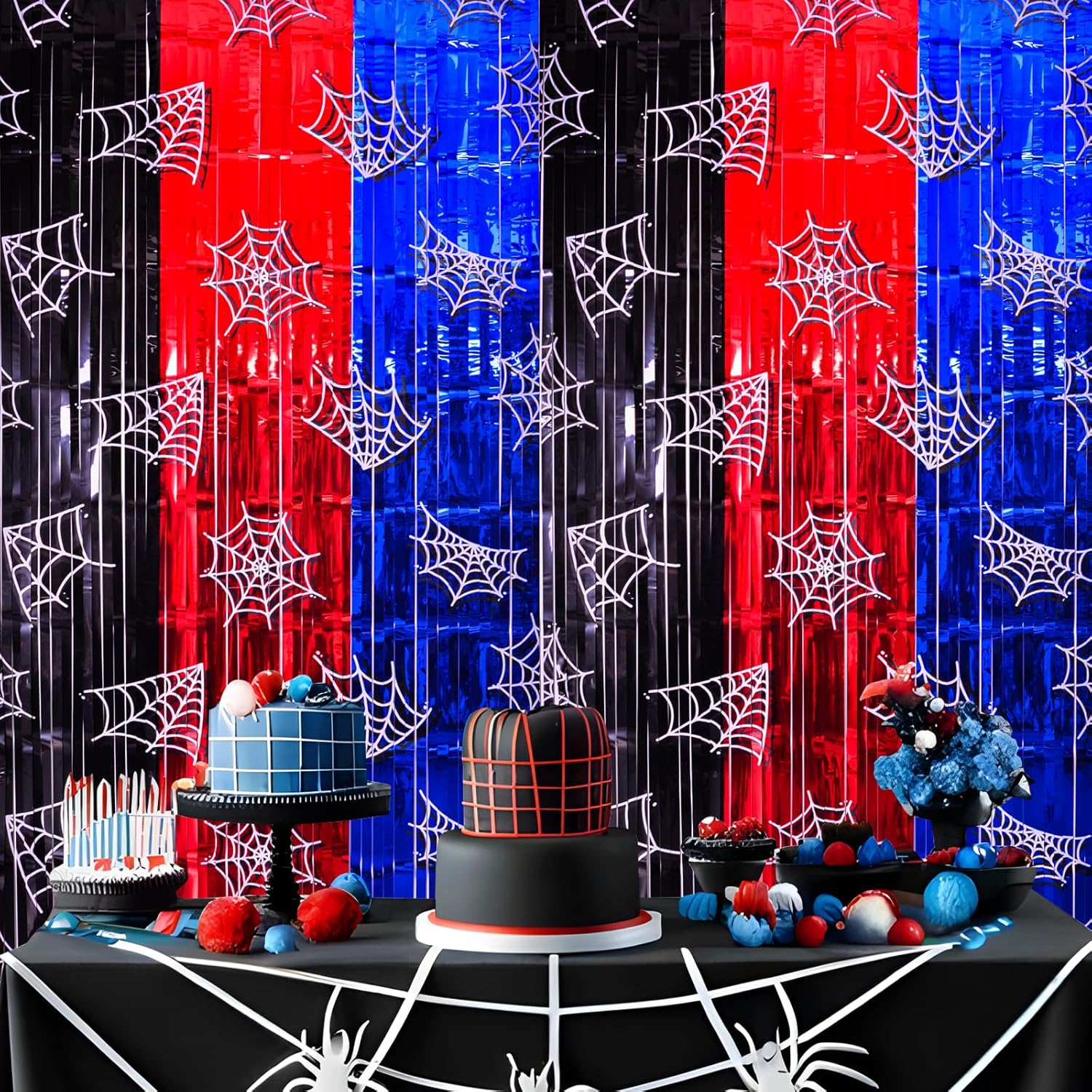 Spider Web Birthday Decorations 2 Pack Party Backdrops