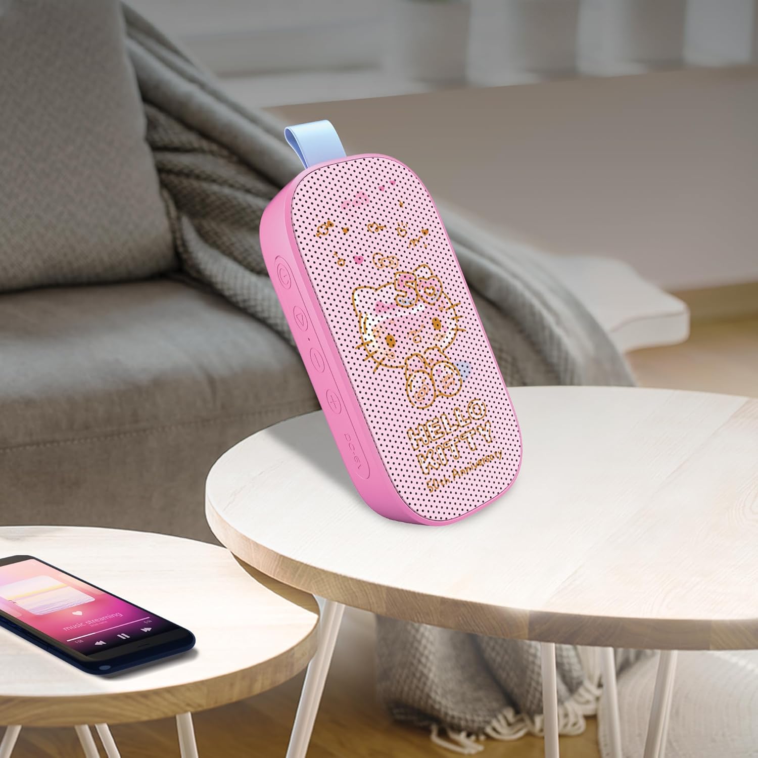 Hello Kitty 50th Anniversary Bluetooth Speaker Portable Rechargeable Cute Design