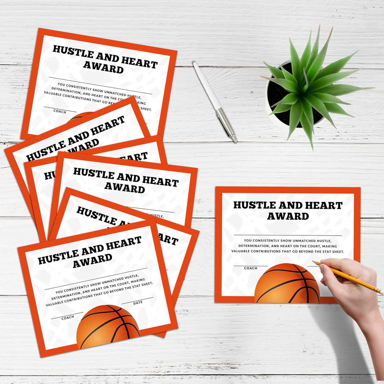 25 Piece Basketball Award Certificates for Ceremonies and Events