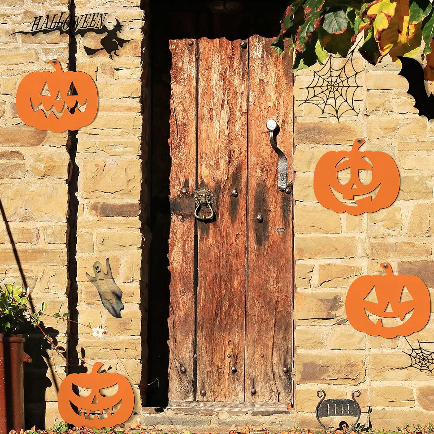 6 Halloween Unfinished Wooden Pumpkins for DIY Crafts