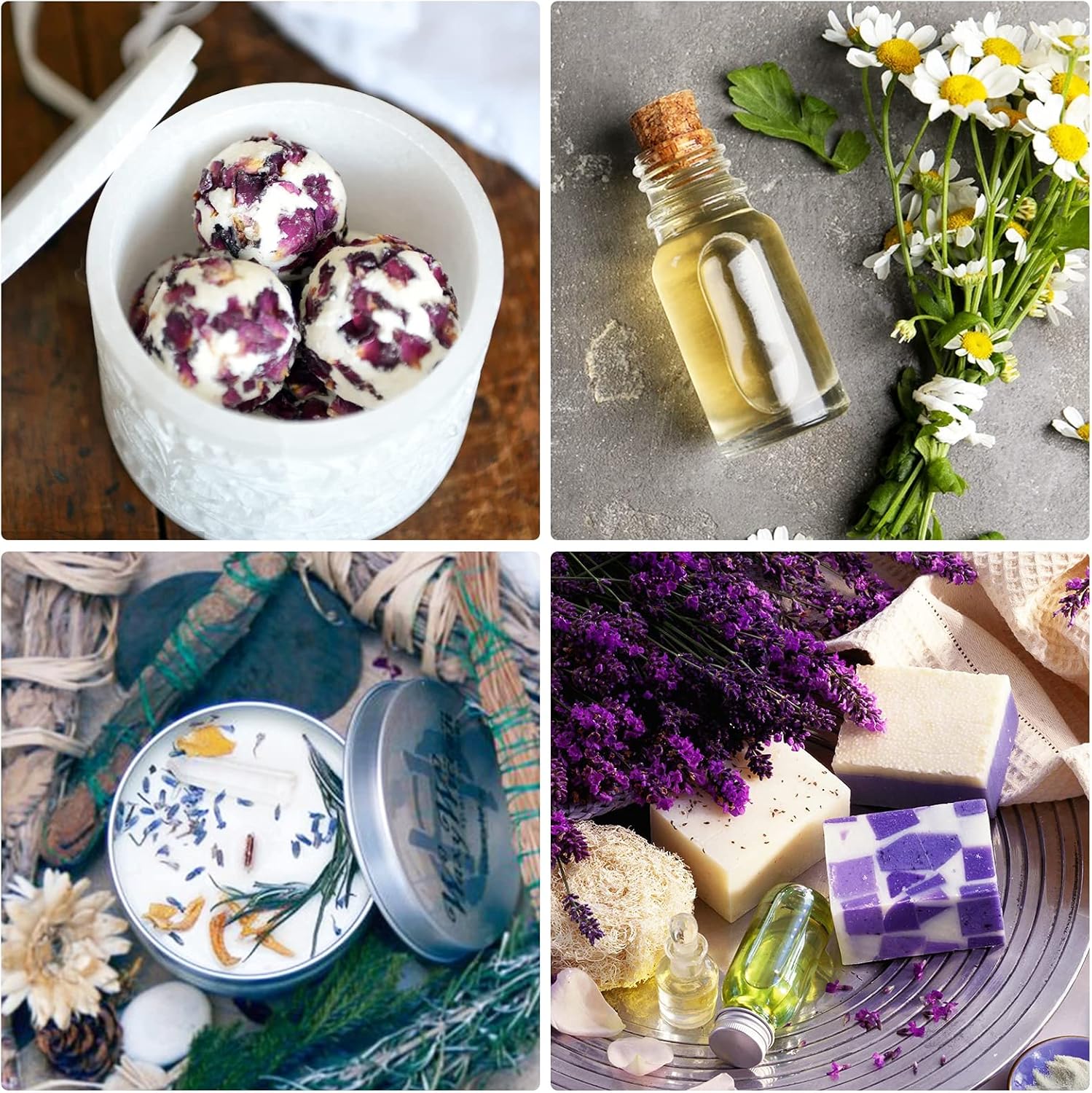 30 Bags Dried Flowers Kit for Soap and Candle Making