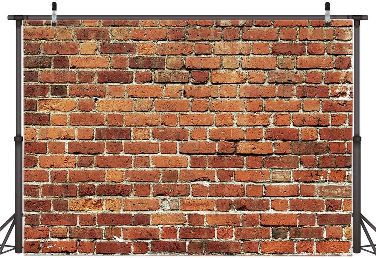 AIIKES 7x5ft Red Brick Wall Backdrop