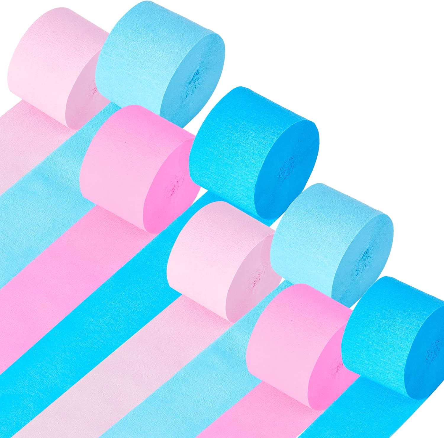 Pink Blue Crepe Streamers 656ft Gender Reveal Decor Kit