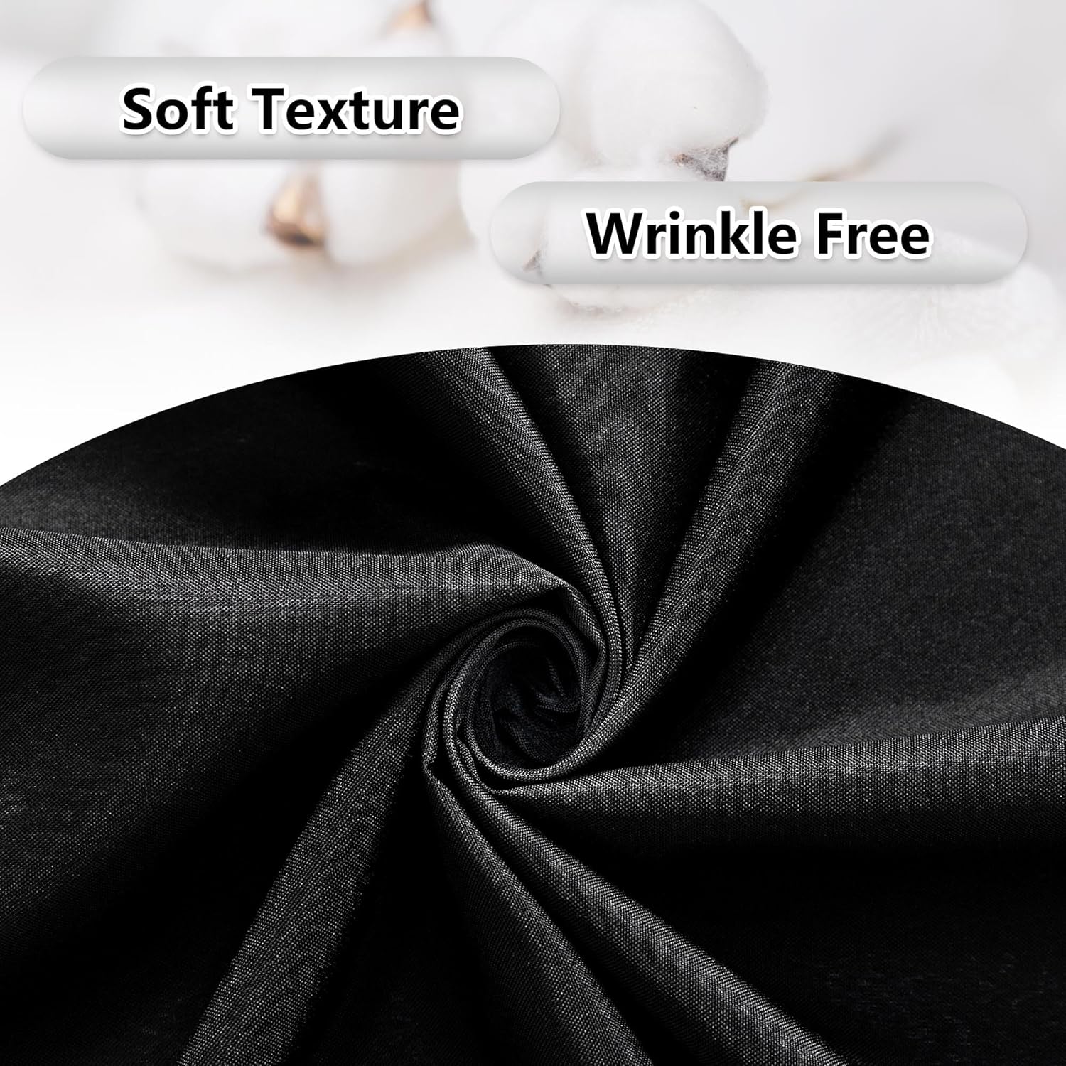 MEETSKY Black Backdrop Curtains 10ft x 8ft for Parties