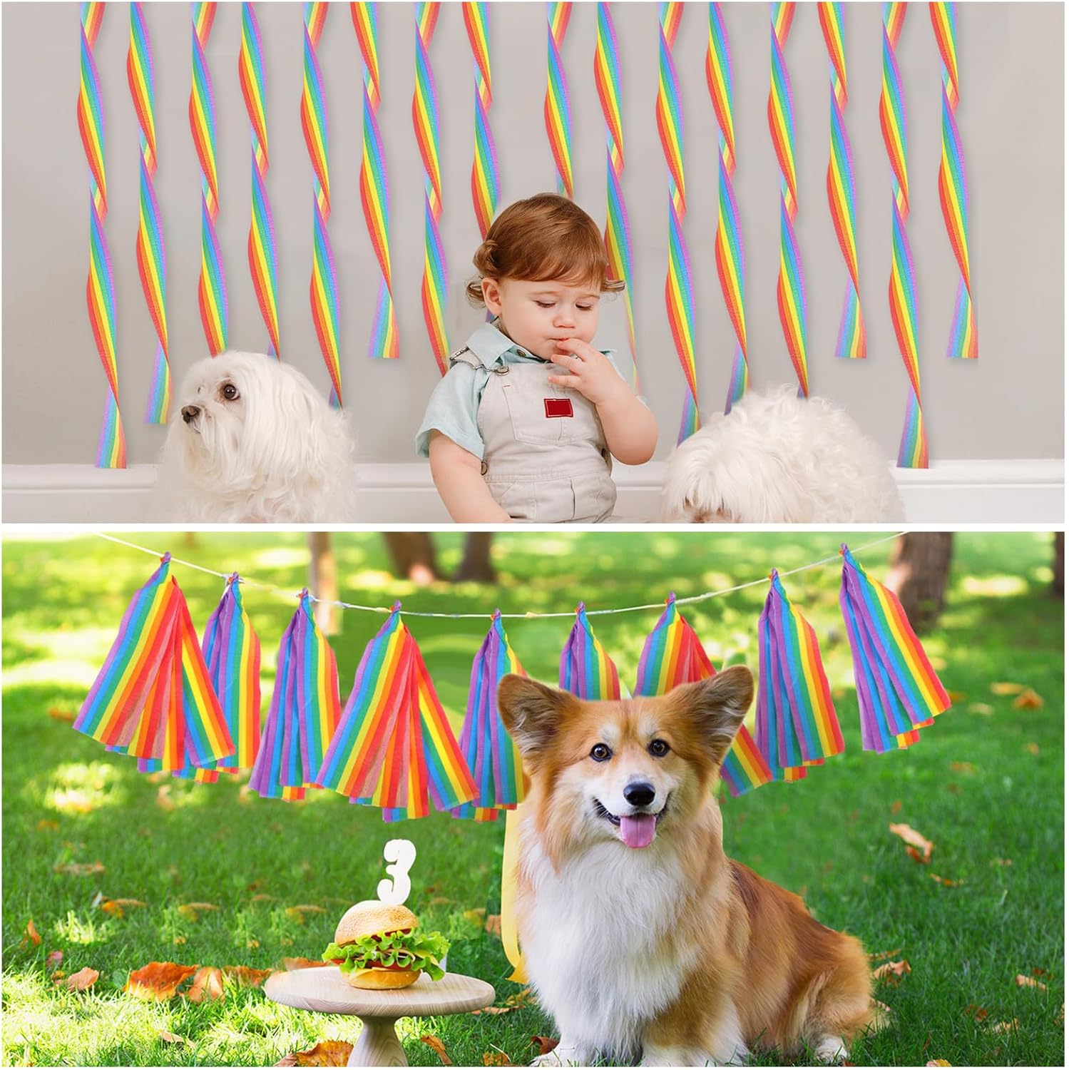 Epakh 5 Rolls Rainbow Crepe Paper Streamers 165 Ft