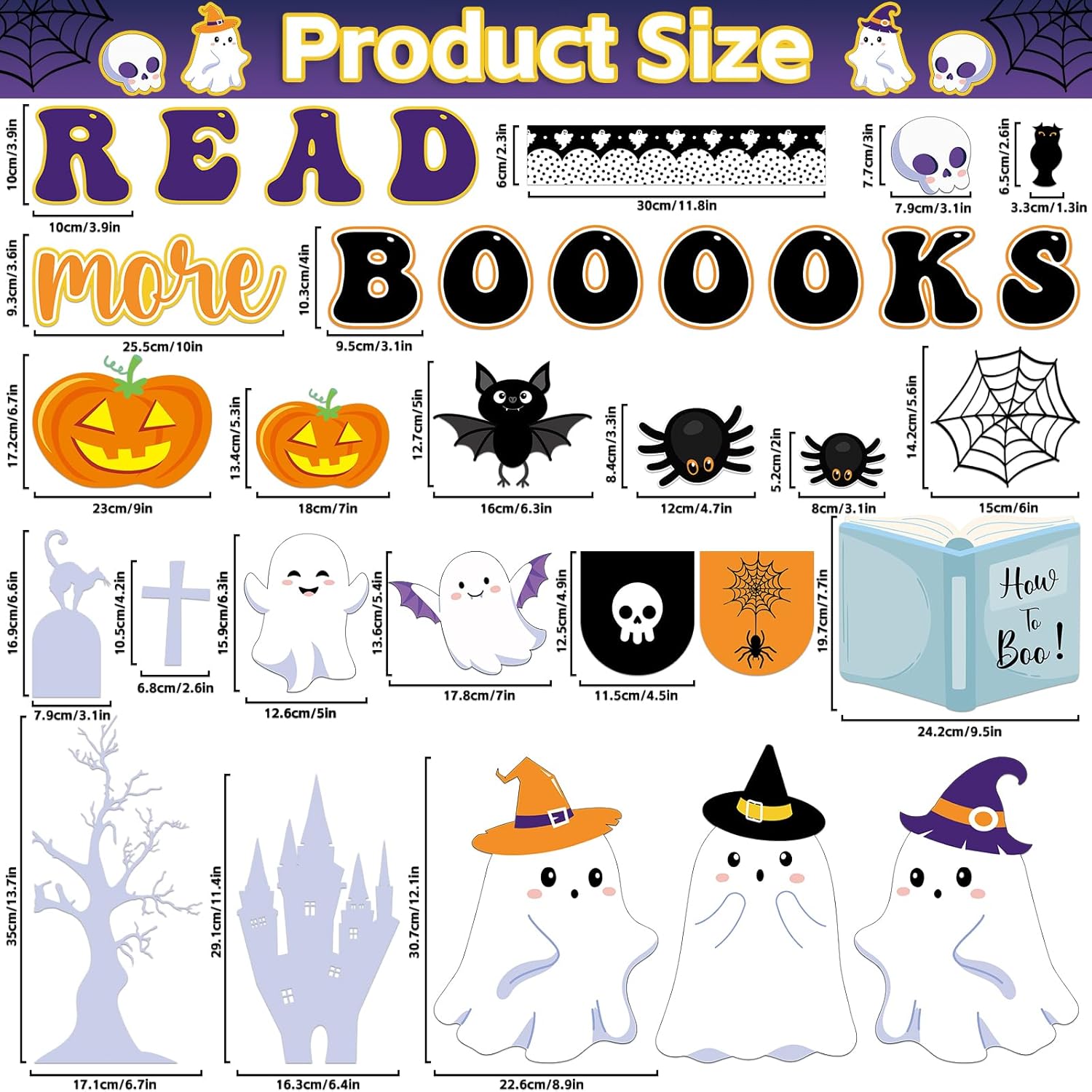 Halloween Bulletin Board Decorations Classroom Party Decor