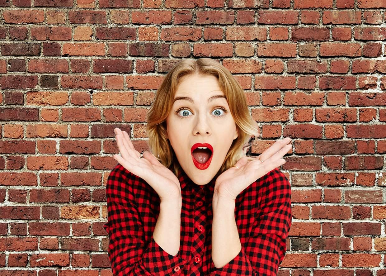AIIKES 7x5ft Red Brick Wall Backdrop