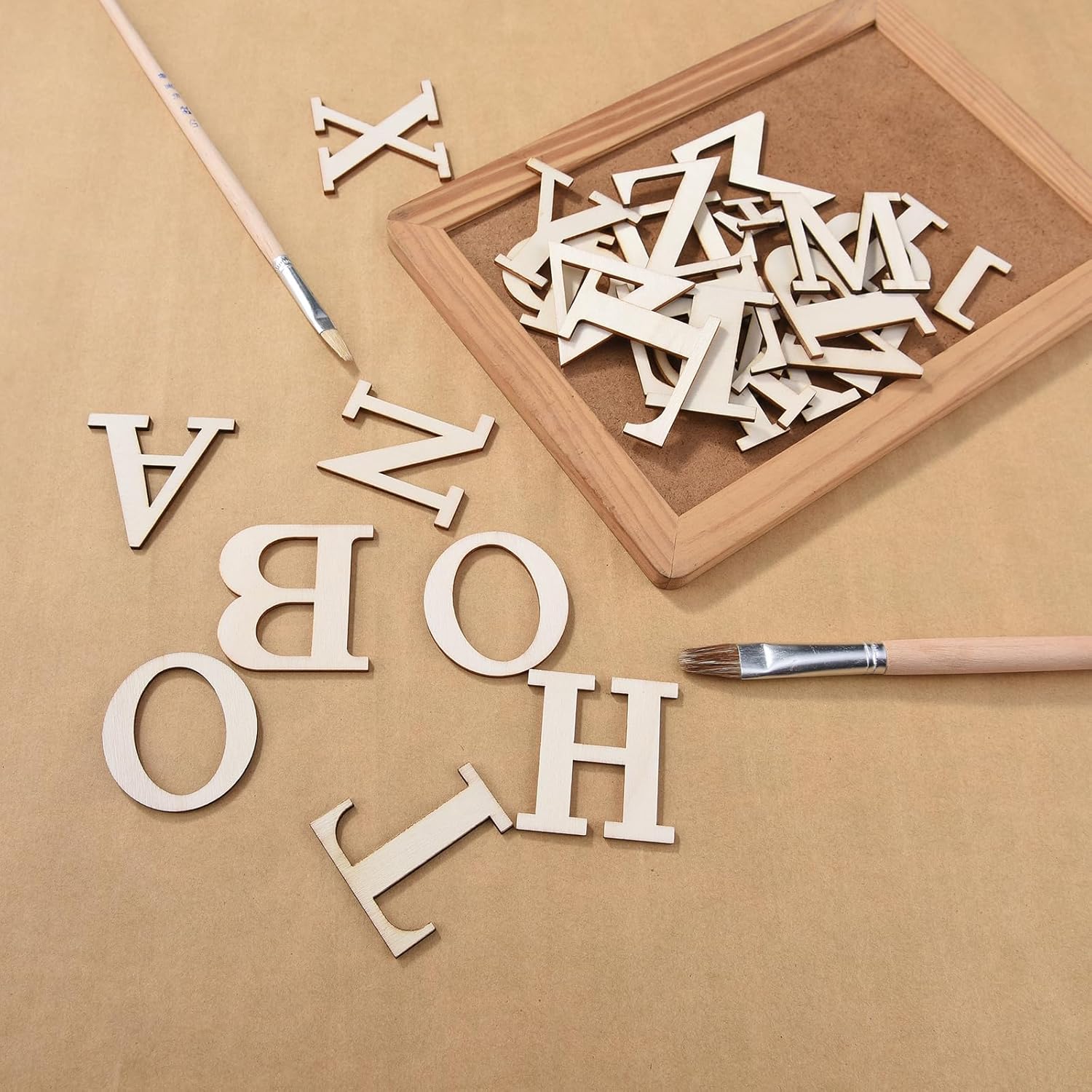 2 Inch 120 Pcs Wooden Greek Letters Set