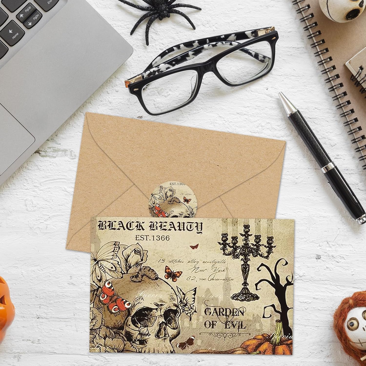 Whaline 36 Pack Halloween Greeting Cards with Envelopes and Stickers