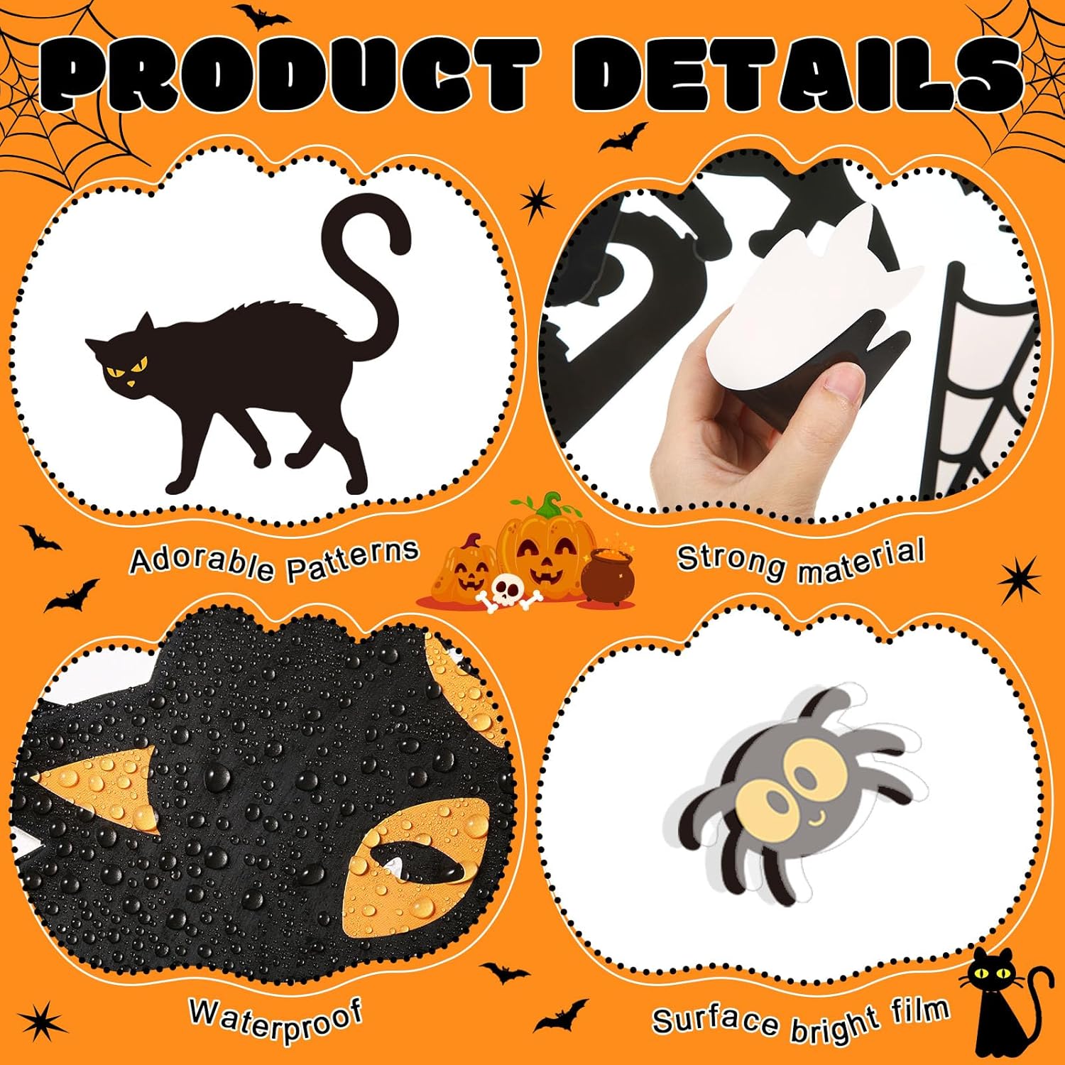 Halloween Bulletin Board Decorations Set Black Cat Cutouts
